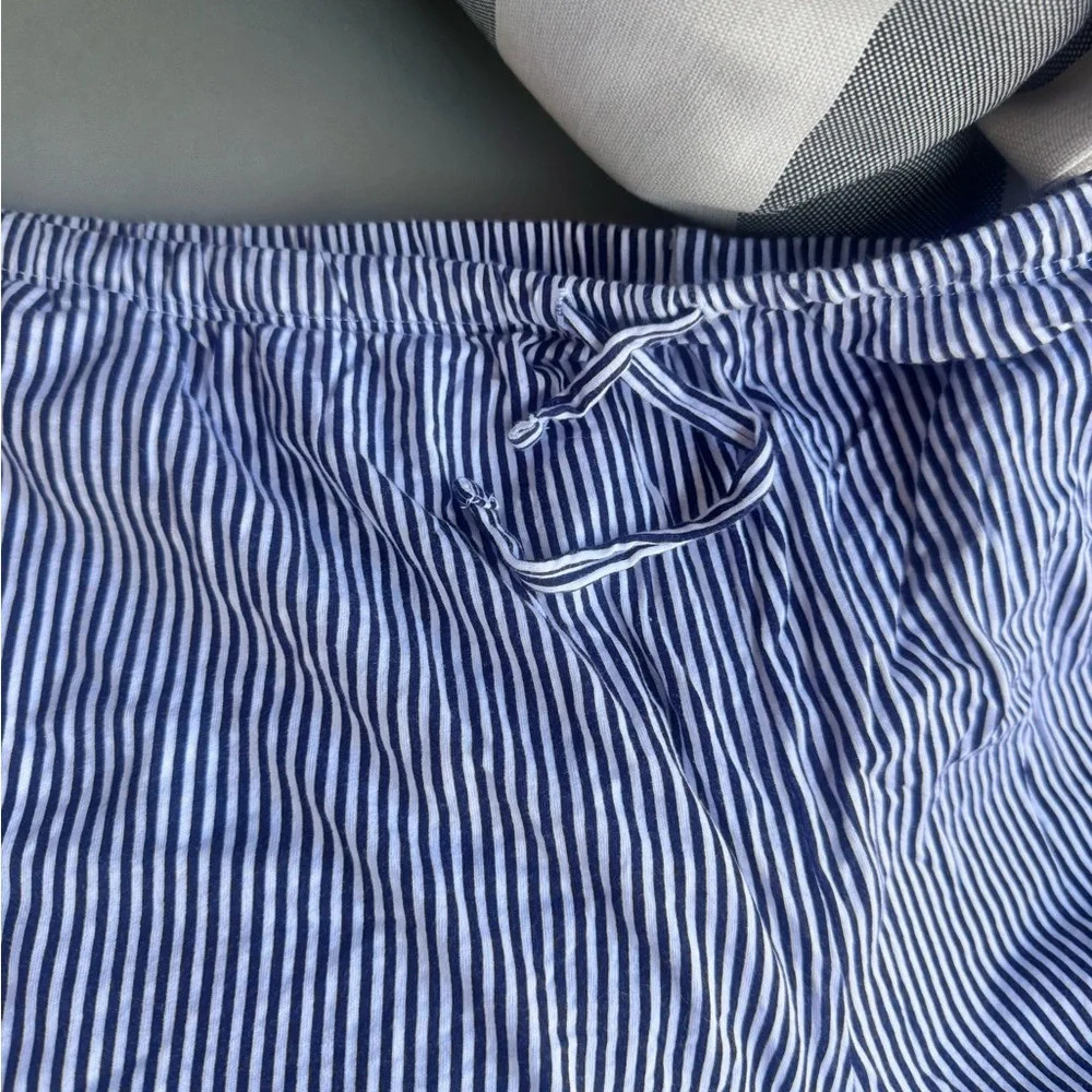 Ralph Lauren Navy and White Striped Short Sleeve Pajama Set - EUC Sz XL - Picture 4 of 5